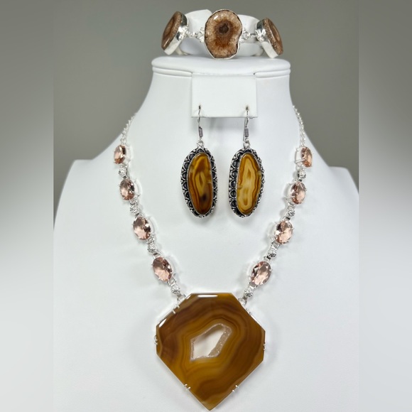 Solar Quartz 925 Gemstone Large Necklace ONLY - Picture 4 of 12